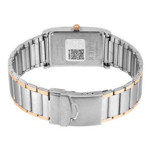 Fashion Men Quartz Silver Dial Analog Stainless Steel Watch TW000L525
