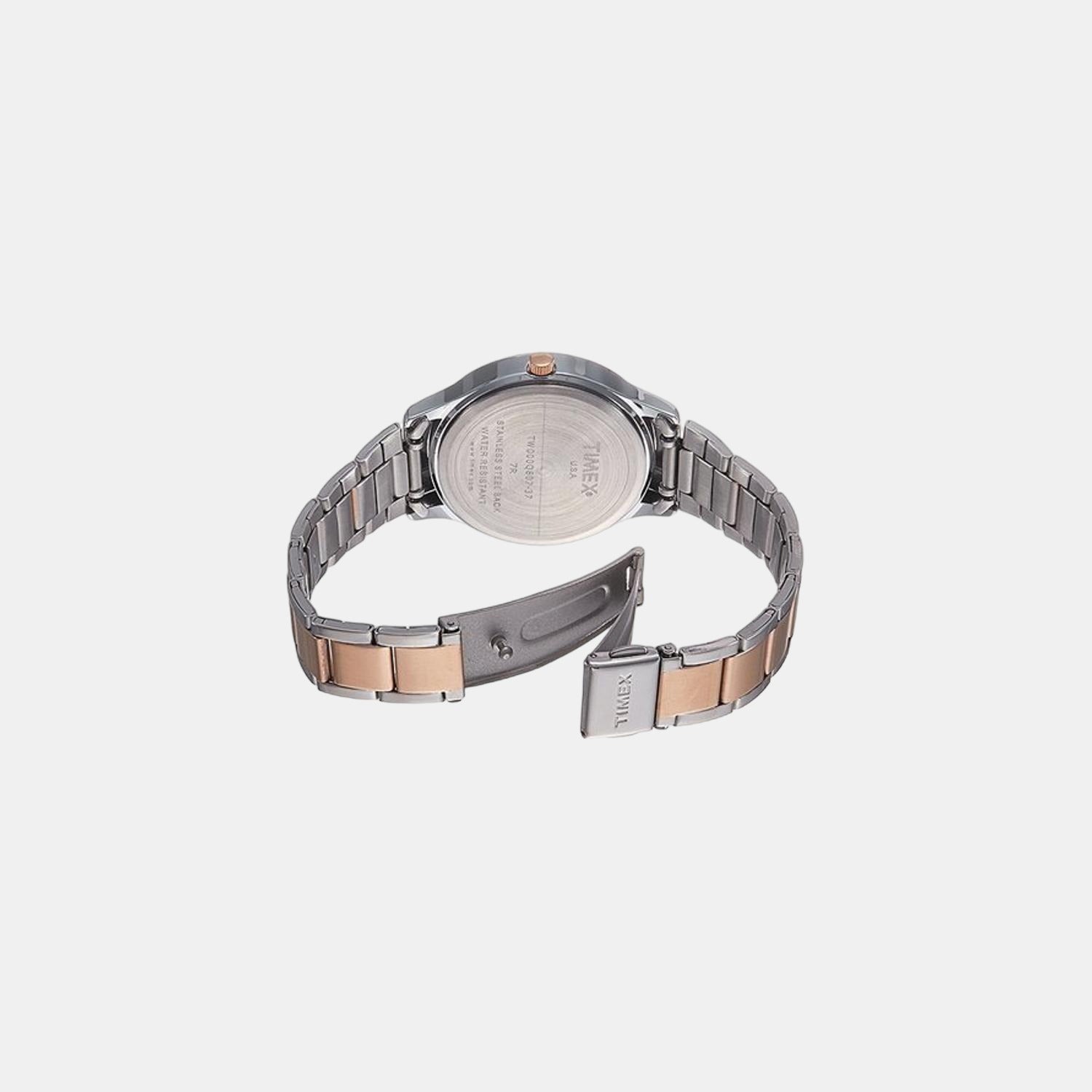 Fashion Women Quartz Silver Dial Multi-Function Brass Watch TW000Q807