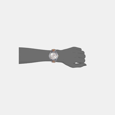 Fashion Women Quartz Silver Dial Multi-Function Brass Watch TW000Q807