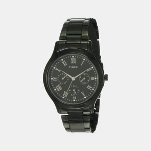 Fashion Women Quartz Black Dial Chronograph Stainless Steel Watch TW000Q809