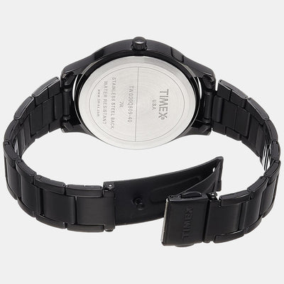 Fashion Women Quartz Black Dial Chronograph Stainless Steel Watch TW000Q809