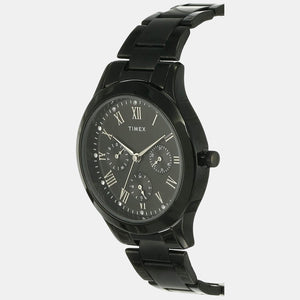 Fashion Women Quartz Black Dial Chronograph Stainless Steel Watch TW000Q809