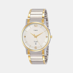 Classics Men Quartz White Dial Analog Stainless Steel Watch TW000R424