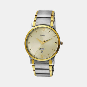 Classics Men Quartz Beige Dial Analog Stainless Steel Watch TW000R426