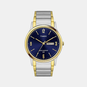 Classics Men Quartz Blue Dial Analog Stainless Steel Watch TW000R436