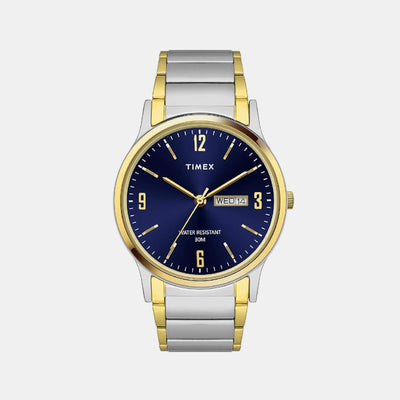 Classics Men Quartz Blue Dial Analog Stainless Steel Watch TW000R436