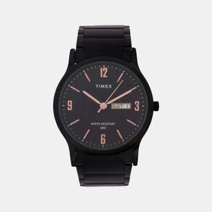 Classics Men Quartz Black Dial Analog Stainless Steel Watch TW000R438