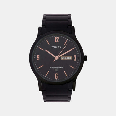 Classics Men Quartz Black Dial Analog Stainless Steel Watch TW000R438