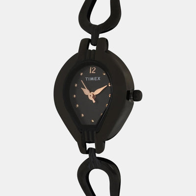 Classics Women Quartz Black Dial Analog Stainless Steel Watch TW000S813