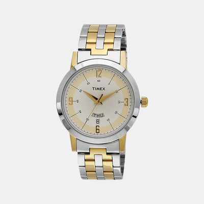 Classics Men Quartz Silver Dial Analog Stainless Steel Watch TW000T120