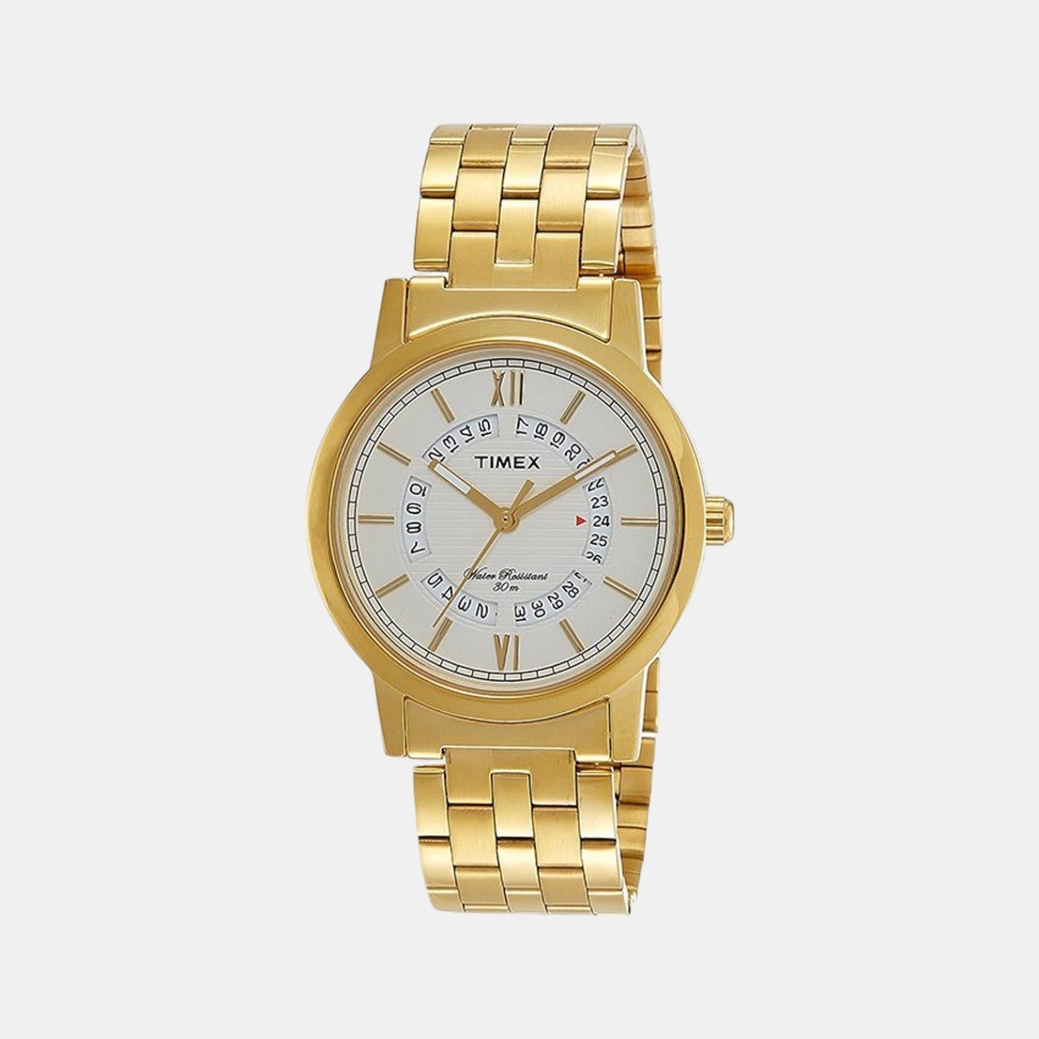 Classics Men Quartz Silver Dial Analog Stainless Steel Watch TW000T125