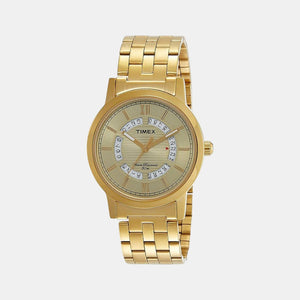 Classics Men Quartz Gold Dial Analog Stainless Steel Watch TW000T126
