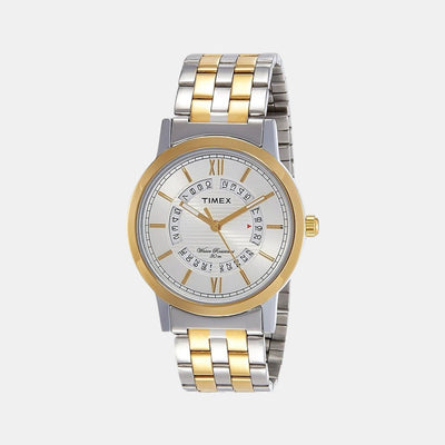 Classics Men Quartz Silver Dial Analog Stainless Steel Watch TW000T128