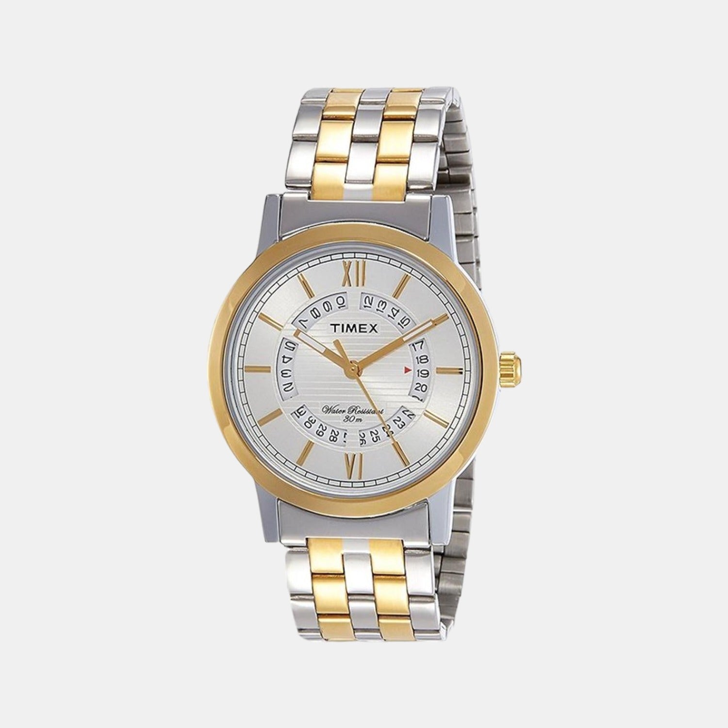 Classics Men Quartz Silver Dial Analog Stainless Steel Watch TW000T128
