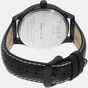 Classics Men Quartz Black Dial Chronograph Leather Watch TW000T143