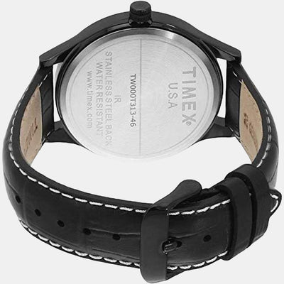 Classics Men Quartz Black Dial Chronograph Leather Watch TW000T143