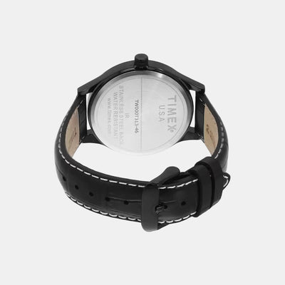Fashion Men Quartz Grey Dial Chronograph Leather Watch TW000T313