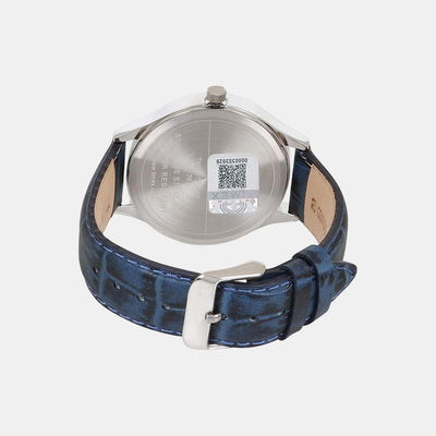 Fashion Men Quartz White Dial Analog Leather Watch TW000T316