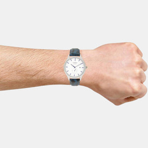 Fashion Men Quartz White Dial Analog Leather Watch TW000T316