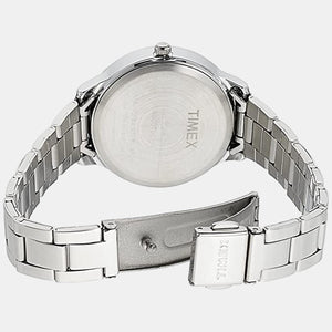 Fashion Women Quartz Silver Dial Analog Stainless Steel Watch TW000T611