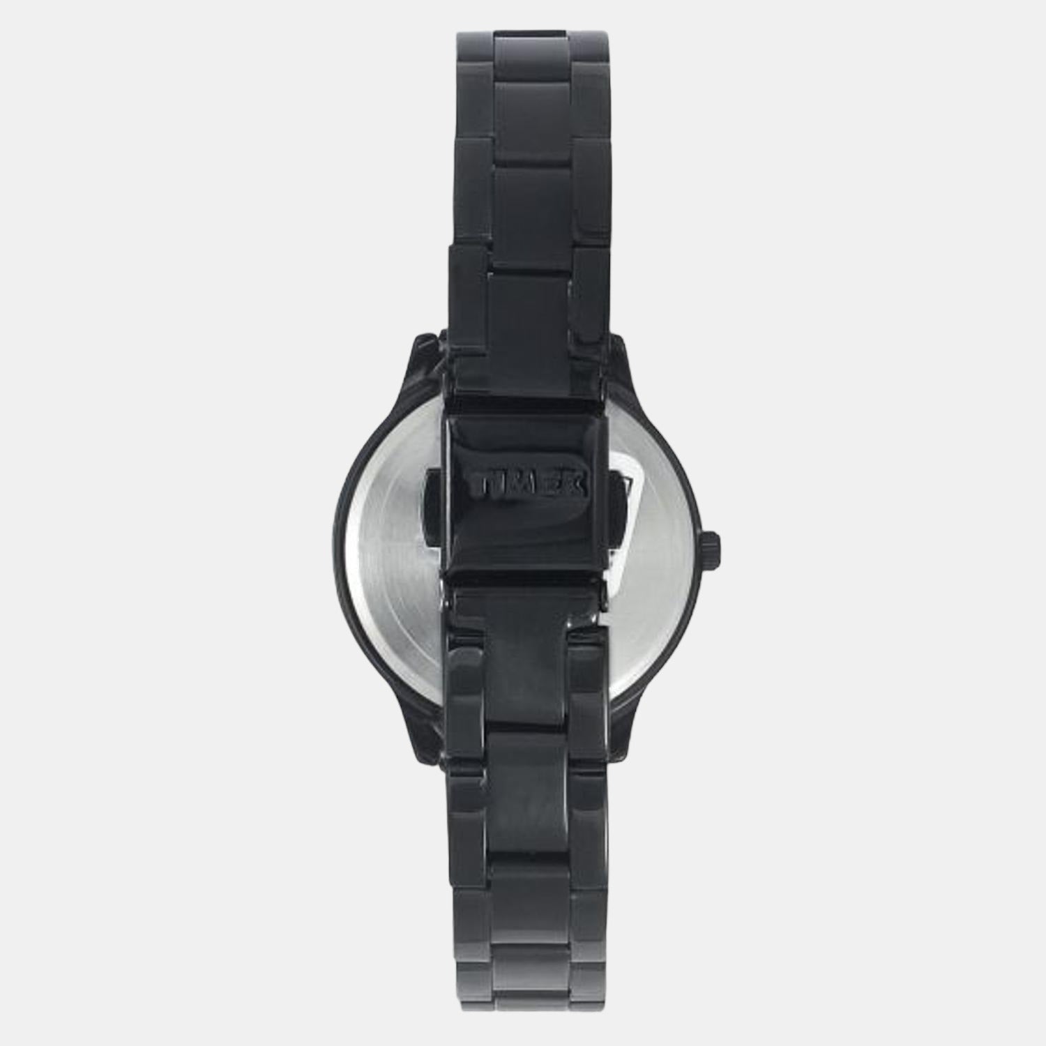 Fashion Women Quartz Black Dial Analog Stainless Steel Watch TW000T633