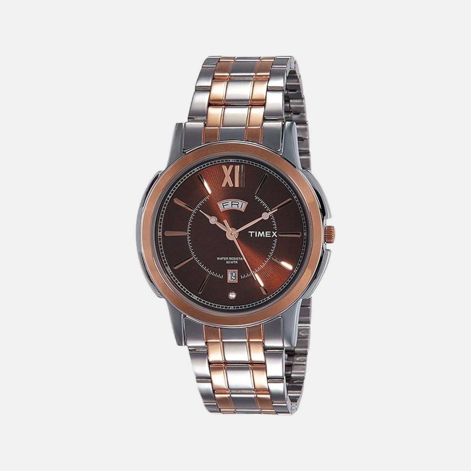 Empera Men Quartz Brown Dial Analog Stainless Steel Watch TW000U312