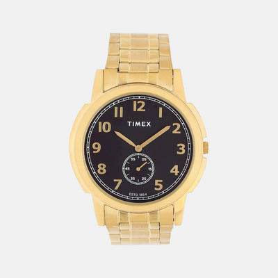 Empera Men Quartz Black Dial Analog Stainless Steel Watch TW000U317
