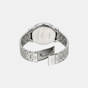 Fashion Men Quartz Grey Dial Analog Stainless Steel Watch TW000U905