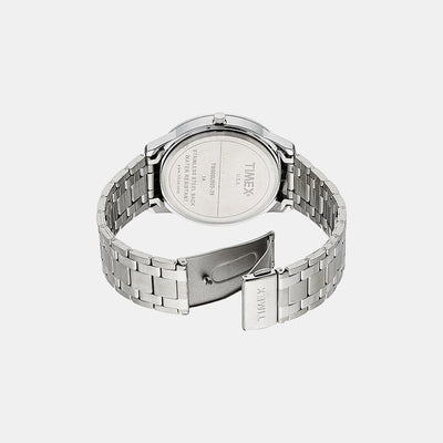 Fashion Men Quartz Grey Dial Analog Stainless Steel Watch TW000U905