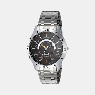 Fashion Men Quartz Blue Dial Analog Stainless Steel Watch TW000U906