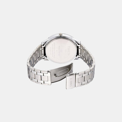 Fashion Men Quartz Blue Dial Analog Stainless Steel Watch TW000U906