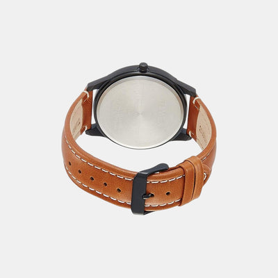 Fashion Men Quartz Blue Dial Chronograph Leather Watch TW000U913