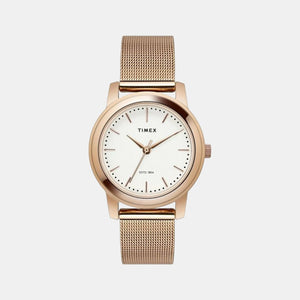 Fashion Women Quartz Silver Dial Analog Stainless Steel Watch TW000W110