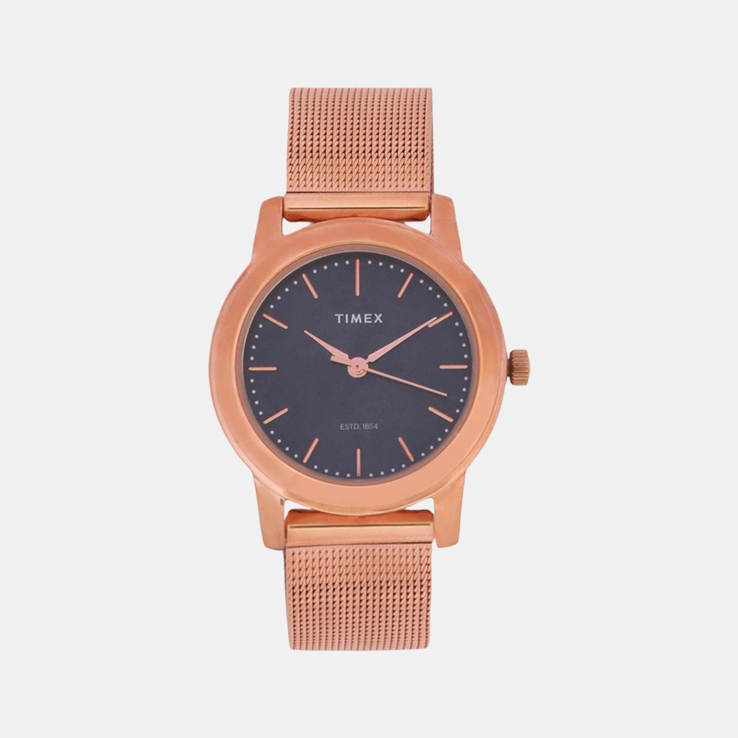 Fashion Women Quartz Blue Dial Analog Stainless Steel Watch TW000W112