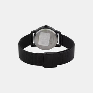 Fashion Women Quartz Black Dial Analog Stainless Steel Watch TW000W114