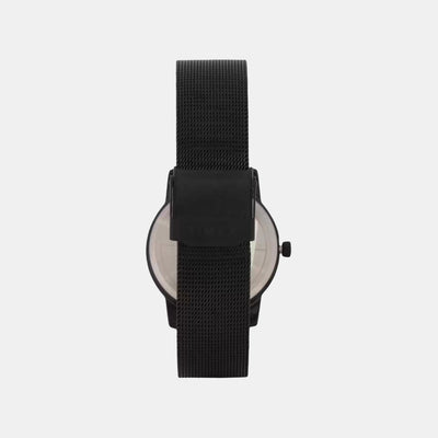 Fashion Women Quartz Black Dial Analog Stainless Steel Watch TW000W114