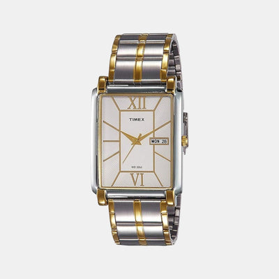 Classics Men Quartz Silver Dial Analog Stainless Steel Watch TW000W908