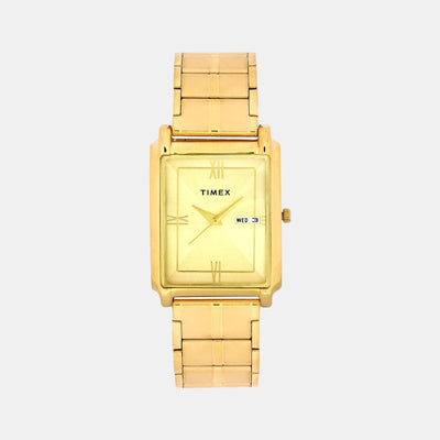 Classics Men Quartz Gold Dial Analog Stainless Steel Watch TW000W910