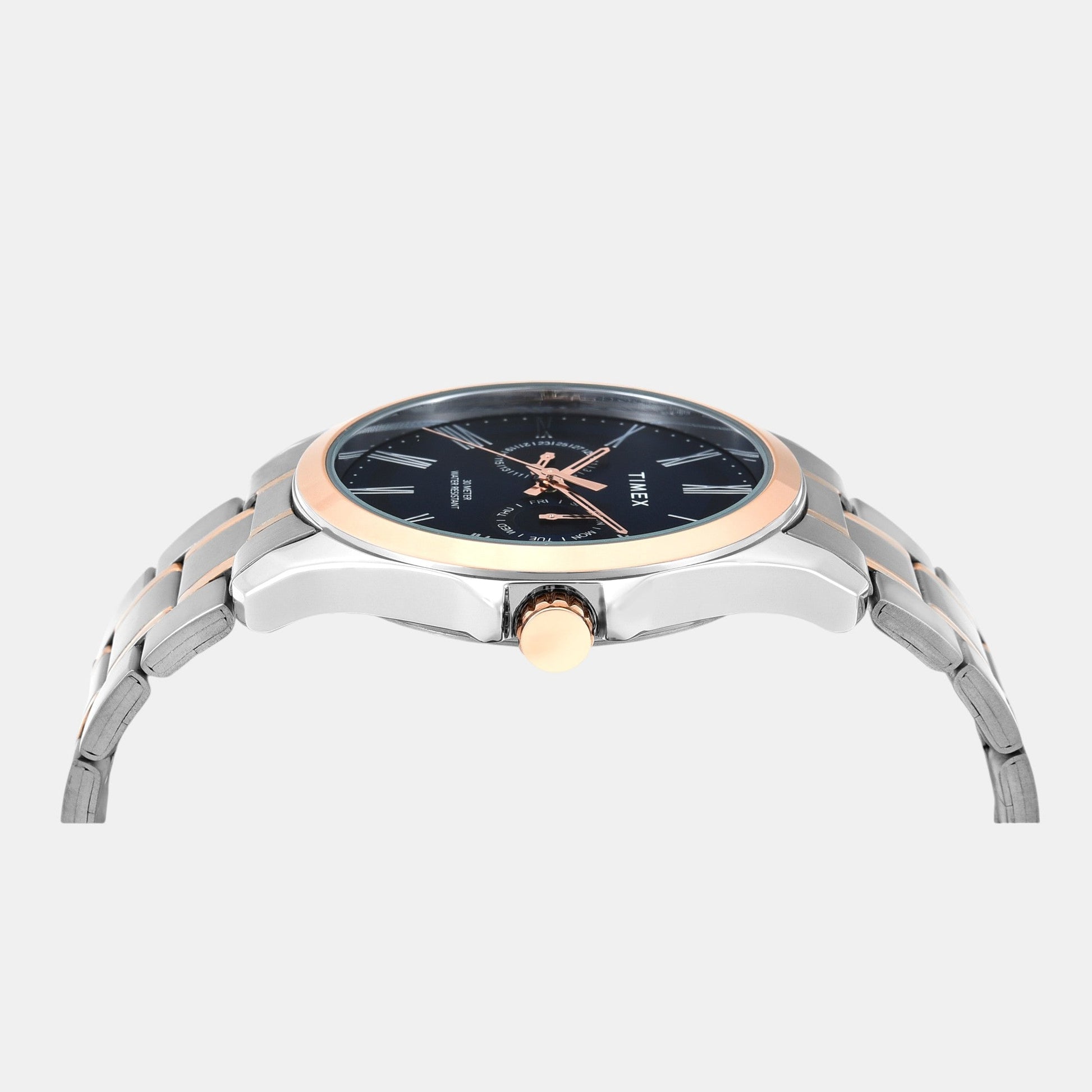 Classics Men Quartz Blue Dial Analog Stainless Steel Watch TW000X131