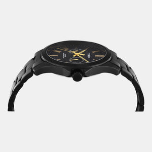 Fashion Men Quartz Black Dial Analog Stainless Steel Watch TW000X135