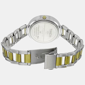 Fashion Women Quartz Silver Dial Chronograph Stainless Steel Watch TW000X207