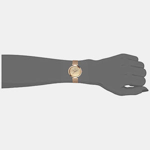 Fashion Women Quartz Rose Gold Dial Analog Stainless Steel Watch TW000X219