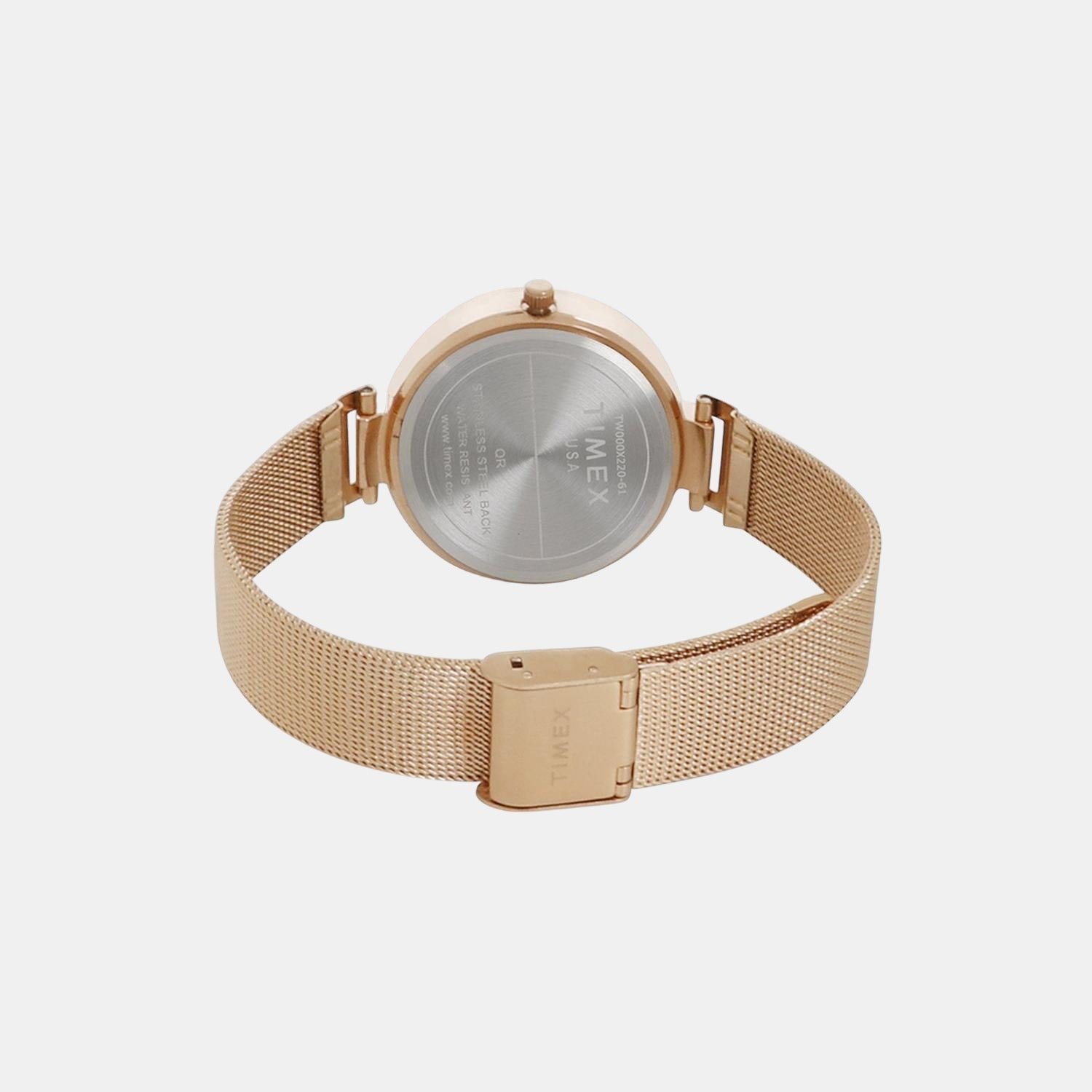 Fashion Women Quartz Silver Dial Analog Stainless Steel Watch TW000X220