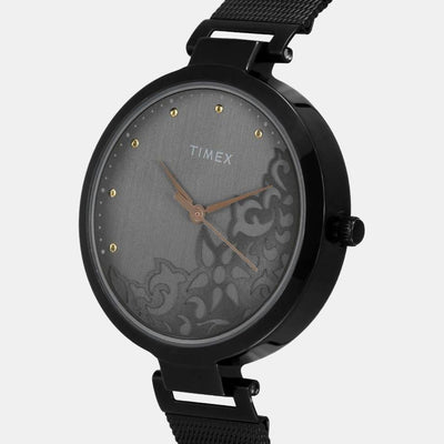 Fashion Women Quartz Grey Dial Analog Stainless Steel Watch TW000X221