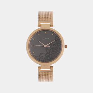 Fashion Women Quartz Grey Dial Analog Stainless Steel Watch TW000X222