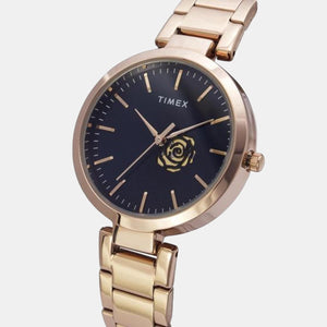 Fashion Women Quartz Blue Dial Analog Stainless Steel Watch TW000X229