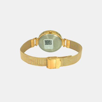 Fashion Women Quartz Gold Dial Analog Brass Watch TW000X235