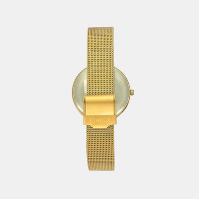 Fashion Women Quartz Gold Dial Analog Brass Watch TW000X235