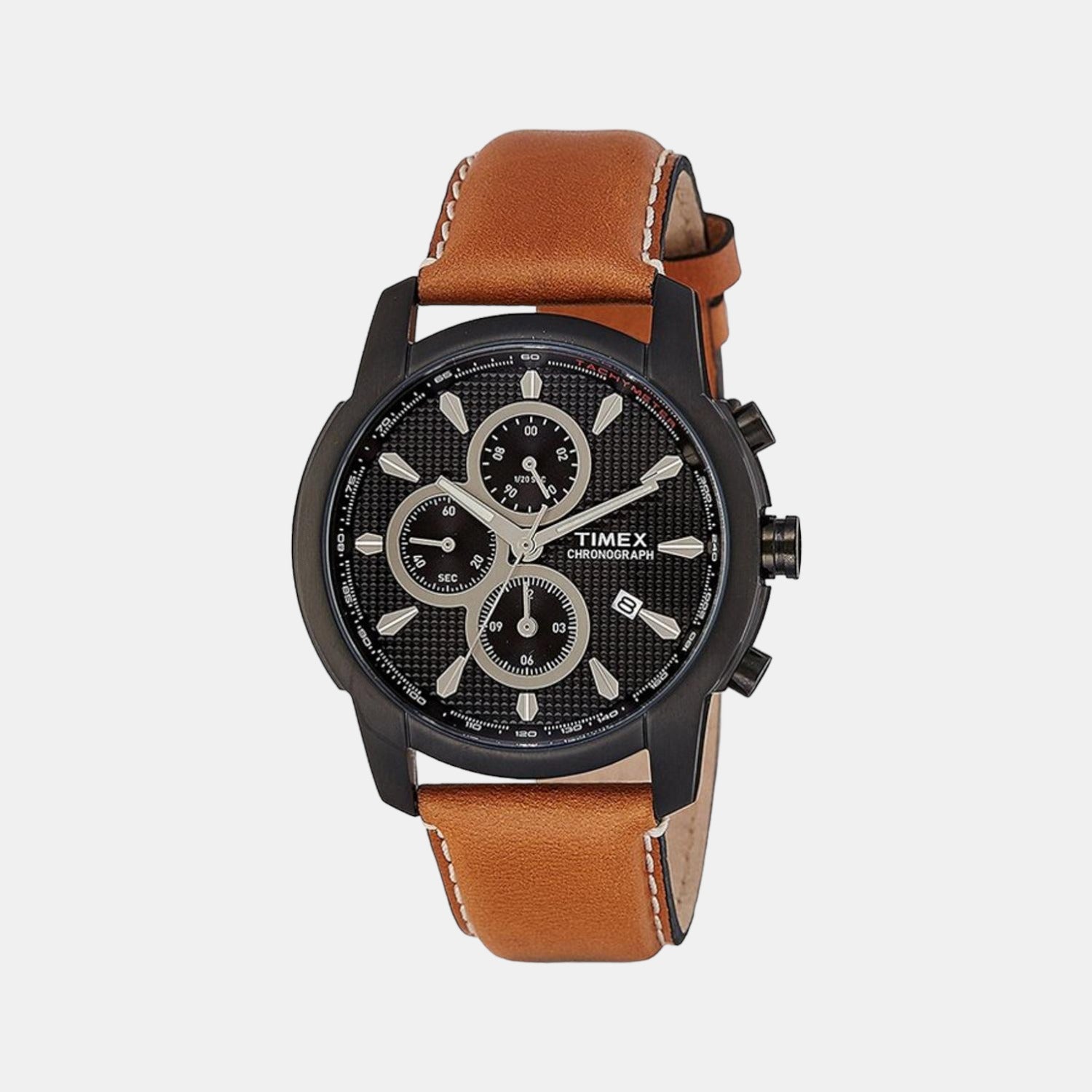 E Class Men Quartz Black Dial Chronograph Leather Watch TW000Y504