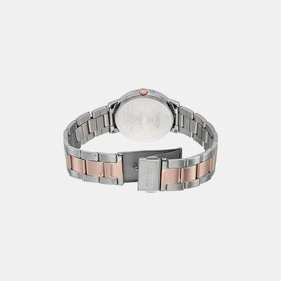 Couple Quartz Silver Dial Analog Stainless Steel Watch TW00PR213